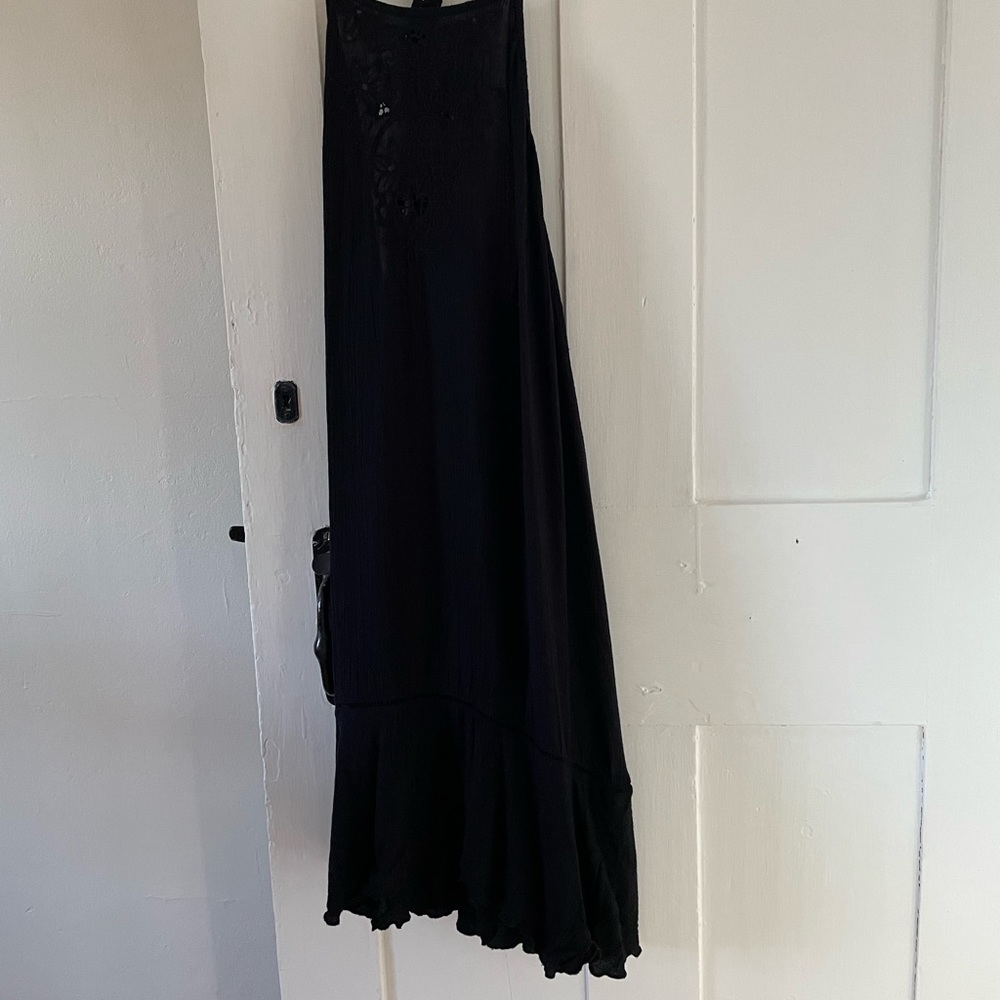 Free people black slip dress size large